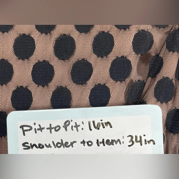 Eliza J Polka Dot Mesh Bodice Fit & Flare Dress Party Cocktail Women’s 6P - Picture 14 of 15